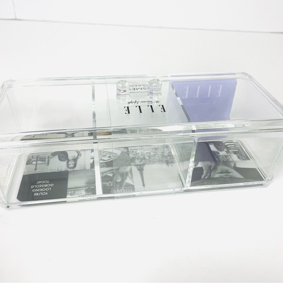 ELLE 3 Compartment Cosmetic Organizer with Lid - Picture 7 of 7